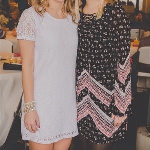 Flowy and floral black dress